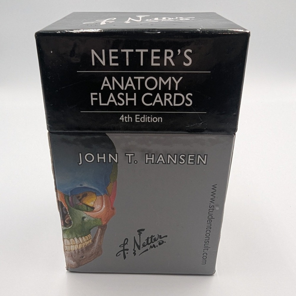 Netter's Anatomy Flash Cards 4th Edition John T Hansen Medical Study Aid Box Set